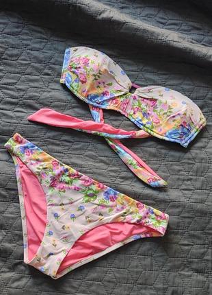 Купальник caledonia cobey бандо asos низ mango верх h&m цветочный zara принт victoria’s secret