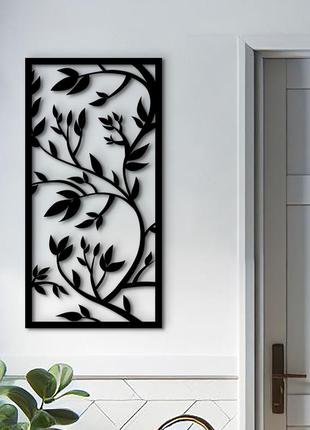 Декор в кімнату, сучасна картина на стіну "весна рослинний орнамент", стиль лофт 30x15 см