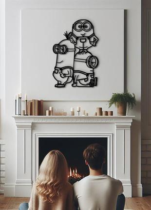 Интерьерная картина на стену, декор в комнату "миньони для детей. миньени", стиль...