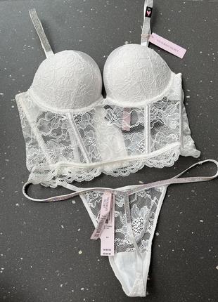 Комплект victoria’s secret с камнями двойной пуш ап bombshell набор виктория сикрет