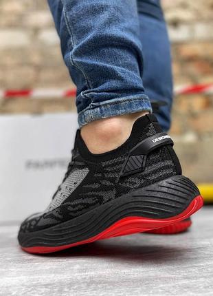 Распродажа! мужские кроссовки легкие черные сетка дышащие