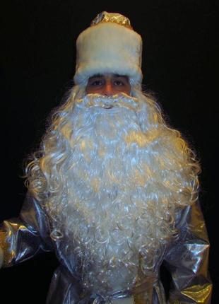 Костюм св.миколая/д.мороза срібно-шкіряний-5 розмір 50-56