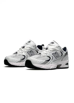 New balance 530 silver navy white4 фото