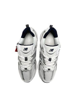 New balance 530 silver navy white6 фото