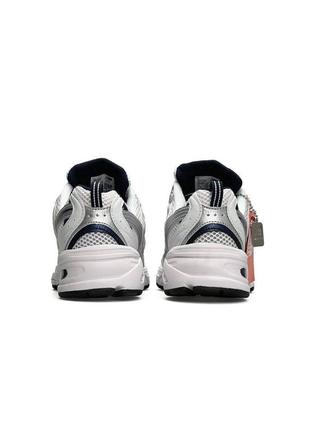 New balance 530 silver navy white5 фото