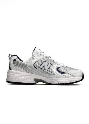 New balance 530 silver navy white2 фото