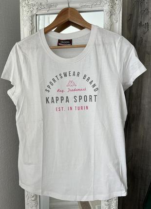 Жіноча котонова футболка kappa футболка з принтом спортивна футболка kappa sport