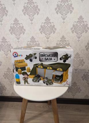Дитячий ігровий набір українська  військова база технок військовий транспорт