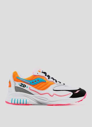 Кросівки saucony 3d grid hurricane white/orange