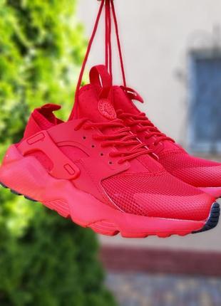 Nike huarache красные кроссовки кеды мужские найк хуараче летние весенние демисезонные низкие текстильные сетка лёгкие топ качество