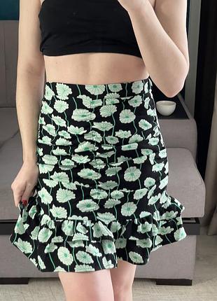 Юбка мини рюши стрейч 5