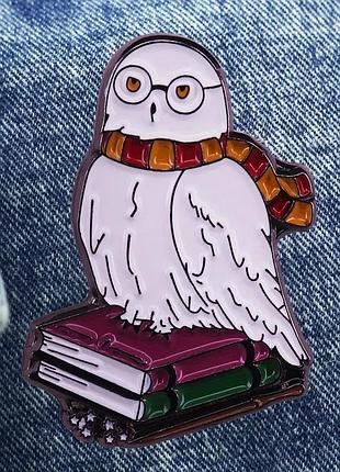 Поштовхова сова букля гаррі потер значок окуляри harry potter книга hogwarts gryffindor гриффіндор хоґвортс шарфик мудрий сова