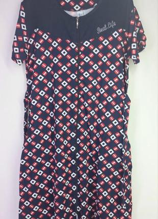 Халат трикотажний жіночий xuelixang no1306 54-62(р) синій