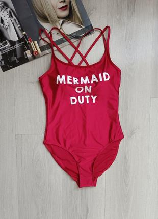 Яркий купальник слитный mermaid on duty