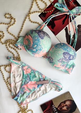 Купальник с двойным пуш ап victoria's secret s original 36 32b 70b bombshell
