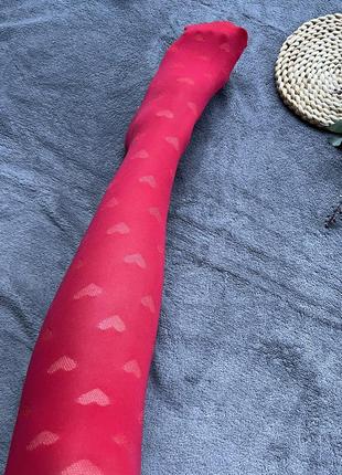 Дитячі колготи в сердечка