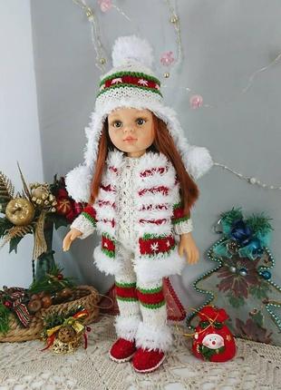 Комплект одягу "різдвяний ельф" на ляльку paola reіna (паола рейна)