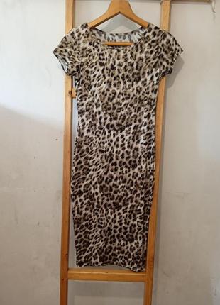 Сукня леопардова полішелк 40,42,44,46 р