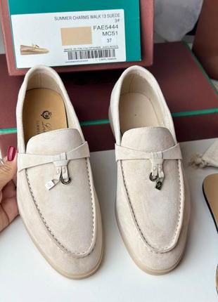 Замшевые лоферы в стиле loro piana