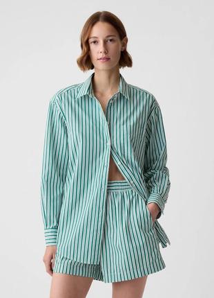 Смугастий овесайз костюм з шортами h&m2 фото