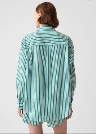 Смугастий овесайз костюм з шортами h&m3 фото
