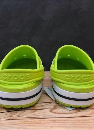 Крокс баябенд клог  дитячі зелені crocs bayaband clog kids lime punch/navy2 фото