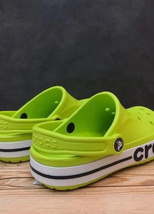 Крокс баябенд клог  дитячі зелені crocs bayaband clog kids lime punch/navy4 фото