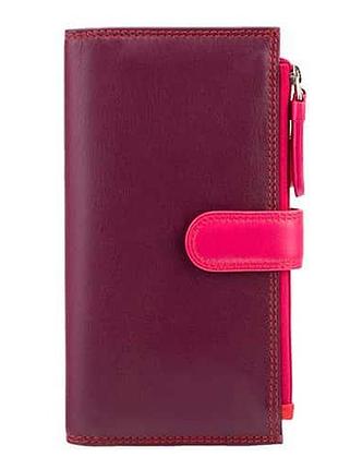 Гаманець жіночий шкіряний сливовий visconti rb-100 plum multi