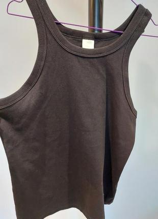 Майка с американской проймой в рубок h&m