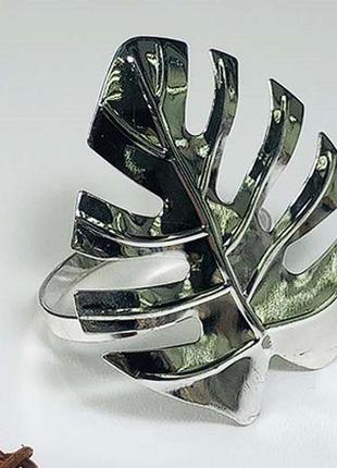 Кольцо для салфетки "серебряный лист"