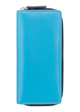 Гаманець жіночий шкіряний блакитний visconti rb-55-blue