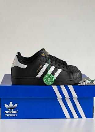 Adidas superstar black white женские кроссовки адидас суперстар кожаные демисезонные