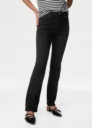 Прямые черные джинсы marks&spencer bootcut