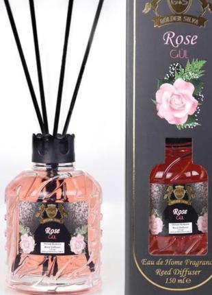 Аромодифузор для дому троянда golden silva reed diffuser, 150 ml