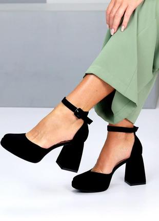 Туфлі відкриті "ressty", 2 кольори, екозамша/екошкіра6 фото