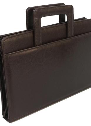Ділова папка-портфель із штучної шкіри jpb коричневий (ak-13 brown)