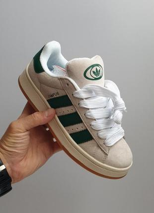 Adidas campus 00s premium • beige green
