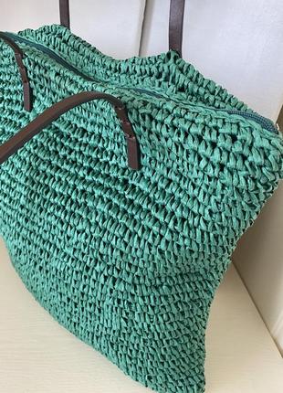 Сумка плетена сумка соломʼяна шопер з рафіі