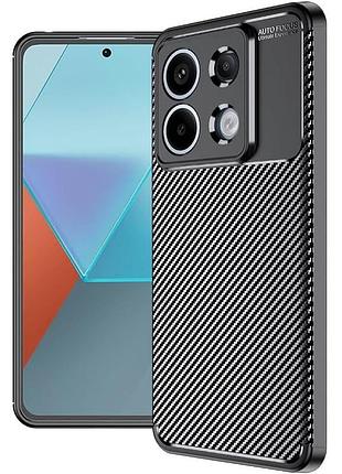Чехол fiji ultimate carbon для poco x6 pro 5g противоударный бампер черный
