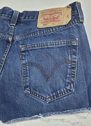 Шорты джинсовые короткие левайс 501 w 31 l 30 оригинал10 фото