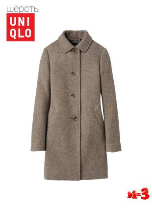 ❤️1+1=3❤️ uniqlo женское шерстяное пальто
