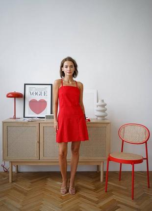 Легкий міні сарафан з льону (5 кольорів)