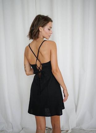 Легкий міні сарафан з льону (5 кольорів)