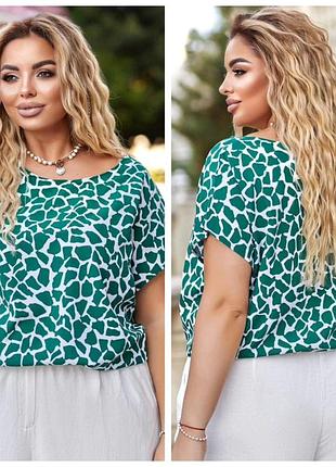 Блуза зелена теракотова 354