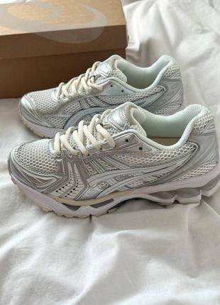 Кроссовки женские asics jjjjound x gel kayano 14 'silver white'