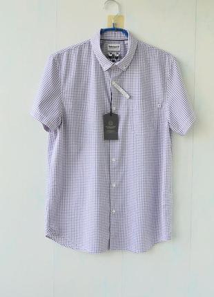 Рубашка в клетку timberland, хлопок.