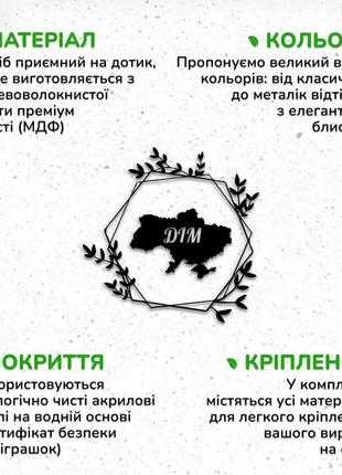 Декор в комнату, современная картина на стену "картина с картой украины", стиль лофт 20x20 см7 фото