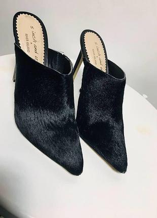 Новые туфли сабо из натурального меха коллекция коллаборация бредов 5 inch and up x...