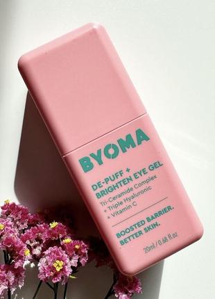 Крем для зоны вокруг глаз byoma de-puff + brighten eye gel