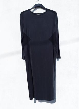 Є акція шикарное элегантное тёмно серое платье мокрой ткани h&m